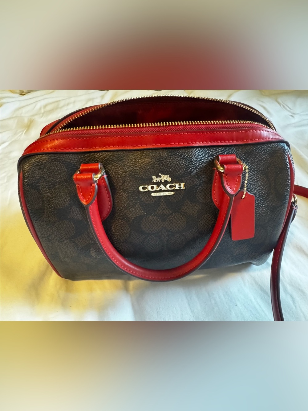 Coach Signature Mini Satchel/Crossbody Purse